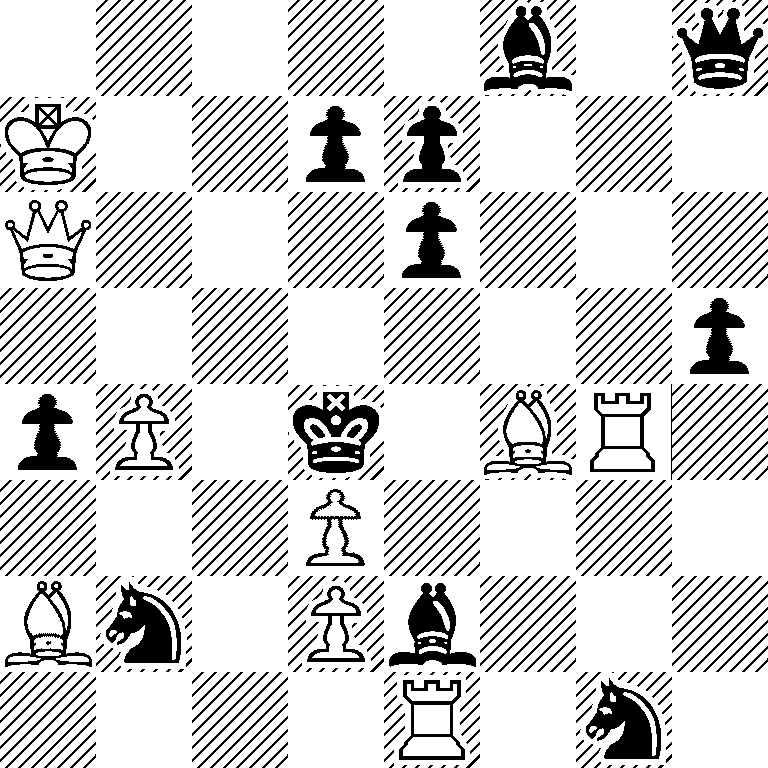 5b1q/K2pp3/Q3p3/7p/pP1k1BR1/3P4/Bn1Pb3/4R1n1