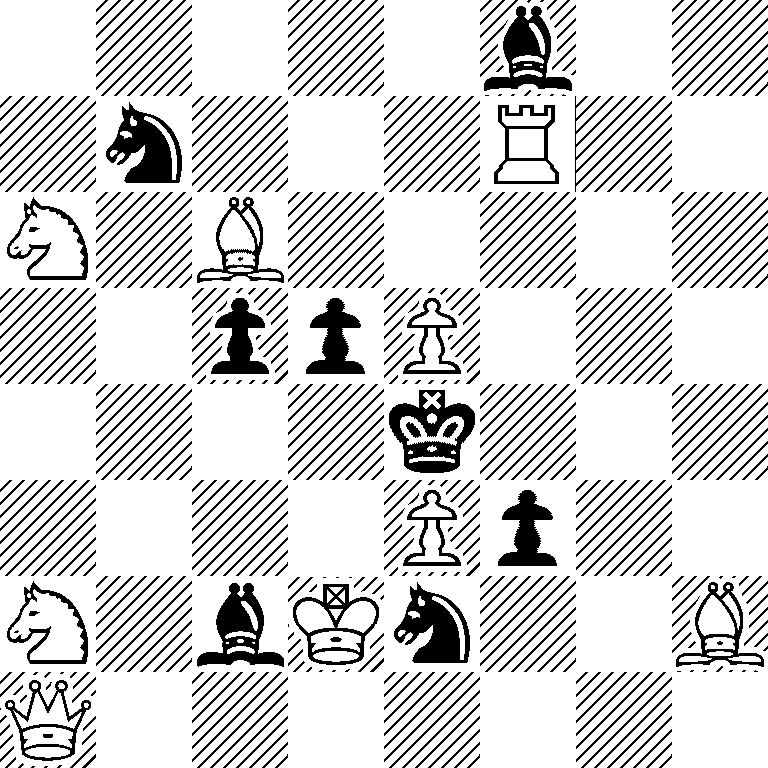 5b2/1n3R2/N1B5/2ppP3/4k3/4Pp2/N1bKn2B/Q7