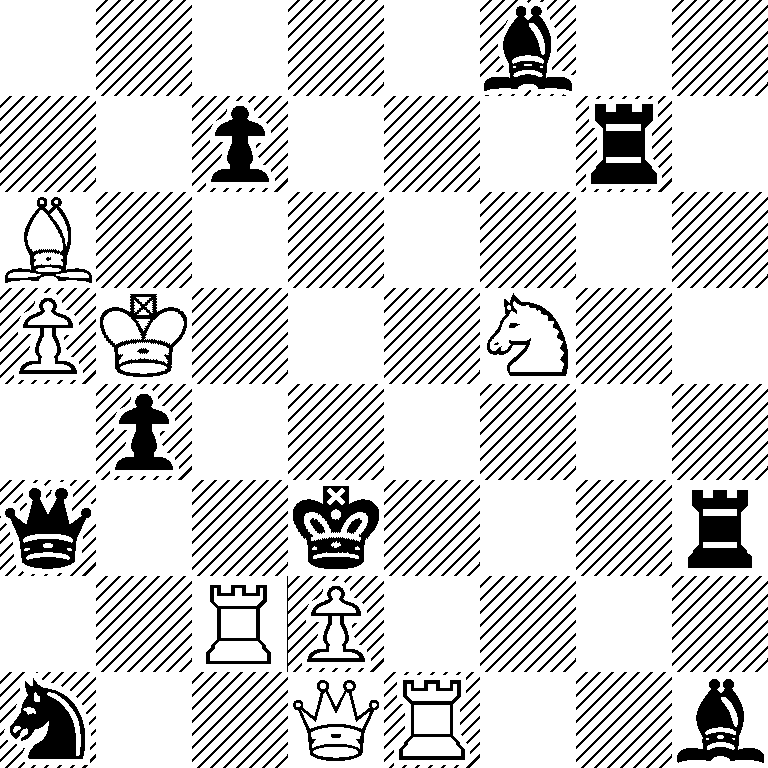 5b2/2p3r1/B7/PK3N2/1p6/q2k3r/2RP4/n2QR2b