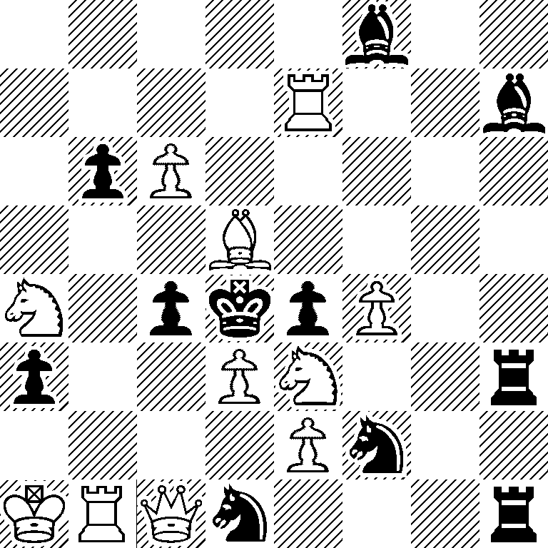 5b2/4R2b/1pP5/3B4/N1pkpP2/p2PN2r/4Pn2/KRQn3r