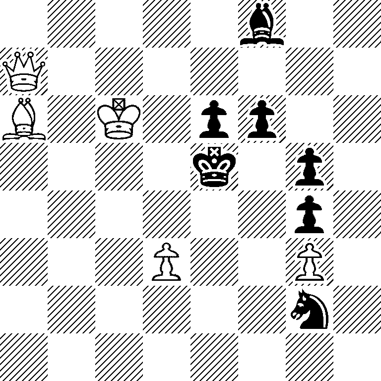 5b2/Q7/B1K1pp2/4k1p1/6p1/3P2P1/6n1/8