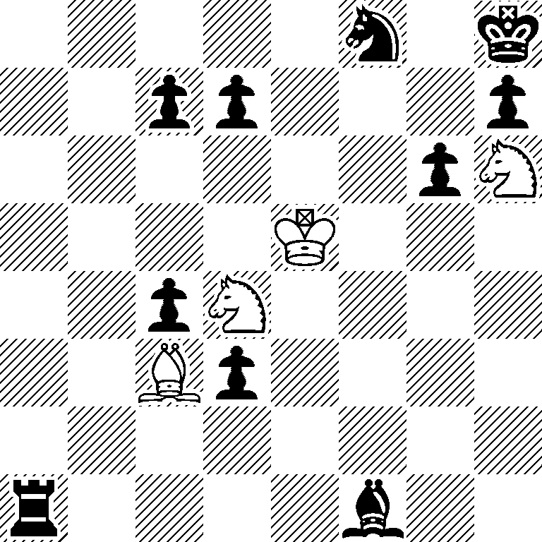 5n1k/2pp3p/6pN/4K3/2pN4/2Bp4/8/r4b2