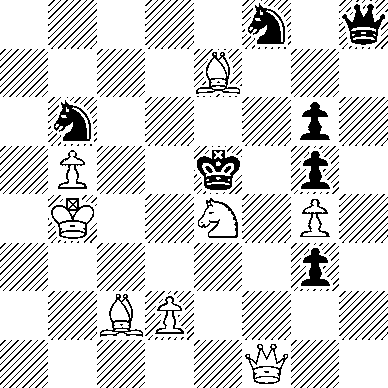5n1q/4B3/1n4p1/1P2k1p1/1K2N1P1/6p1/2BP4/5Q2