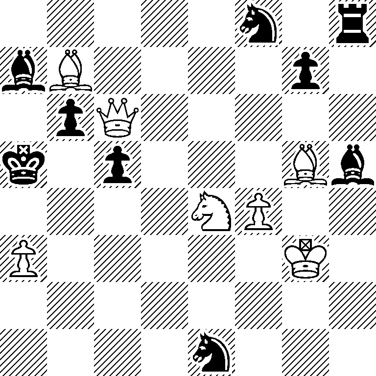5n1r/bB4p1/1pQ5/k1p3Bb/4NP2/P5K1/8/4n3
