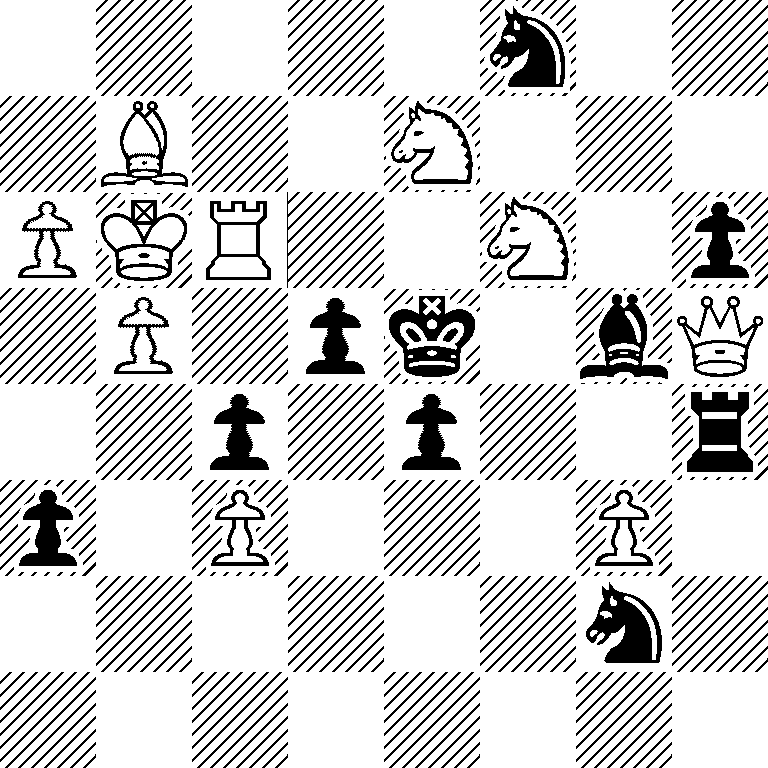 5n2/1B2N3/PKR2N1p/1P1pk1bQ/2p1p2r/p1P3P1/6n1/8