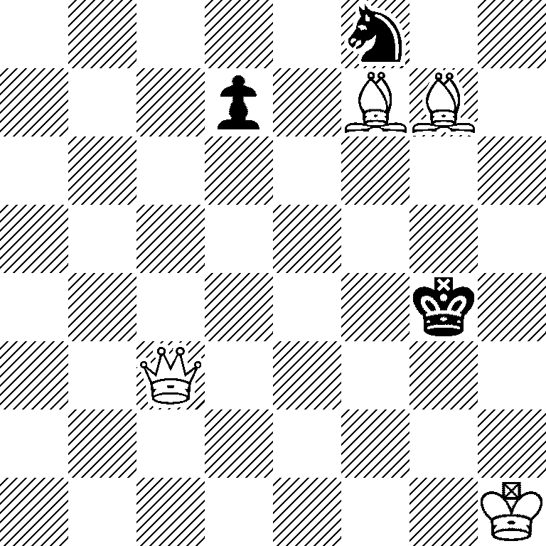 5n2/3p1BB1/8/8/6k1/2Q5/8/7K