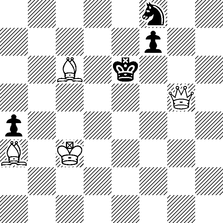 5n2/5p2/2B1k3/6Q1/p7/B1K5/8/8