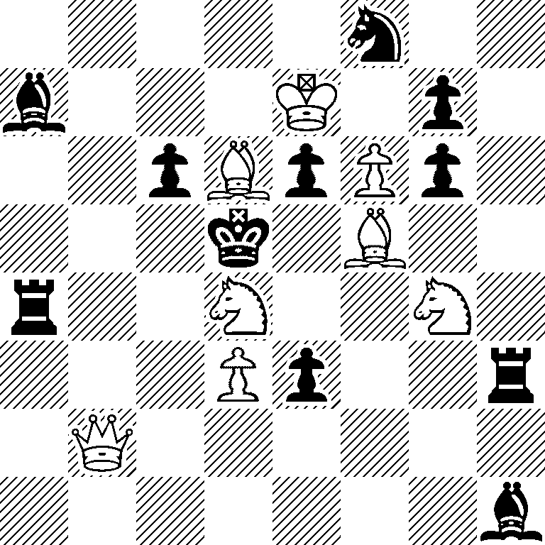 5n2/b3K1p1/2pBpPp1/3k1B2/r2N2N1/3Pp2r/1Q6/7b