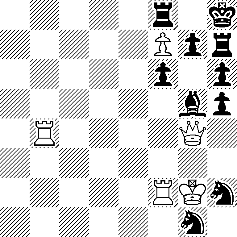 5r1k/5Ppr/5p1p/6bp/1R4Q1/8/5RKn/6n1