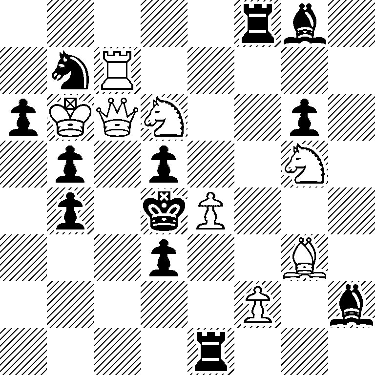 5rb1/1nR5/pKQN2p1/1p1p2N1/1p1kP3/3p2B1/5P1b/4r3