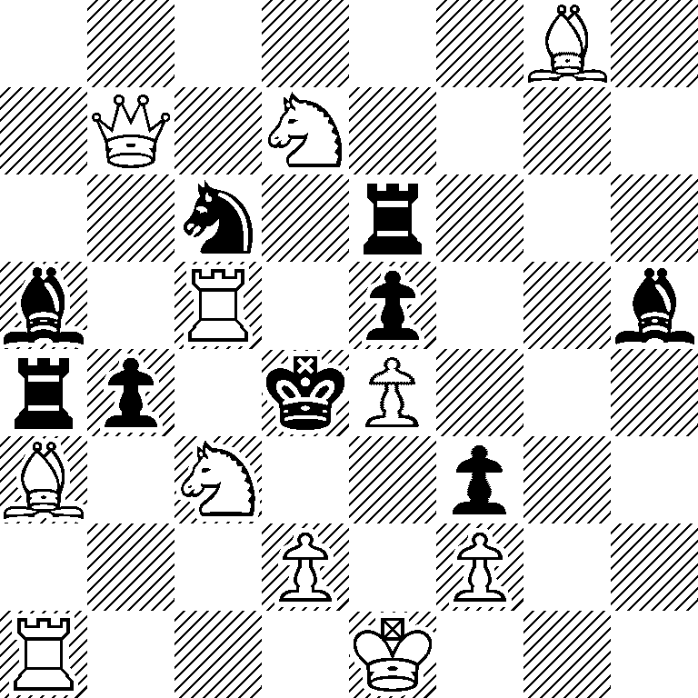 6B1/1Q1N4/2n1r3/b1R1p2b/rp1kP3/B1N2p2/3P1P2/R3K3