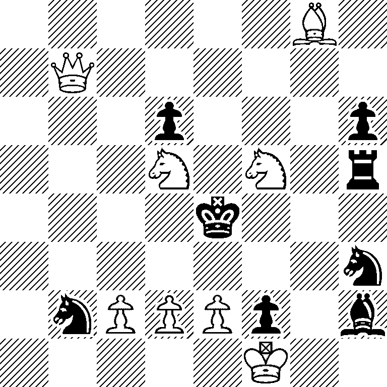 6B1/1Q6/3p3p/3N1N1r/4k3/7n/1nPPPp1b/5K2
