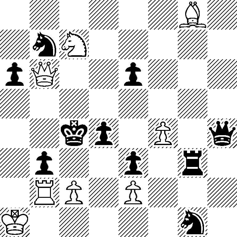 6B1/1nN5/pQ2p3/8/2kp1P1q/1p2p1r1/1RP1P3/K5n1