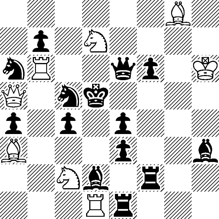 6B1/1p1N4/nR2qp1K/Q1nk4/p1p1p3/B3p2b/2Nb1r2/3Rr3