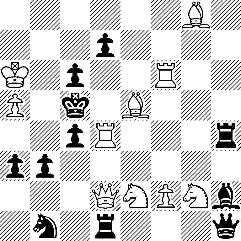 6B1/3p4/K1p2R2/P1k1B3/2pR3r/pp6/3QNPNb/1n1r3q