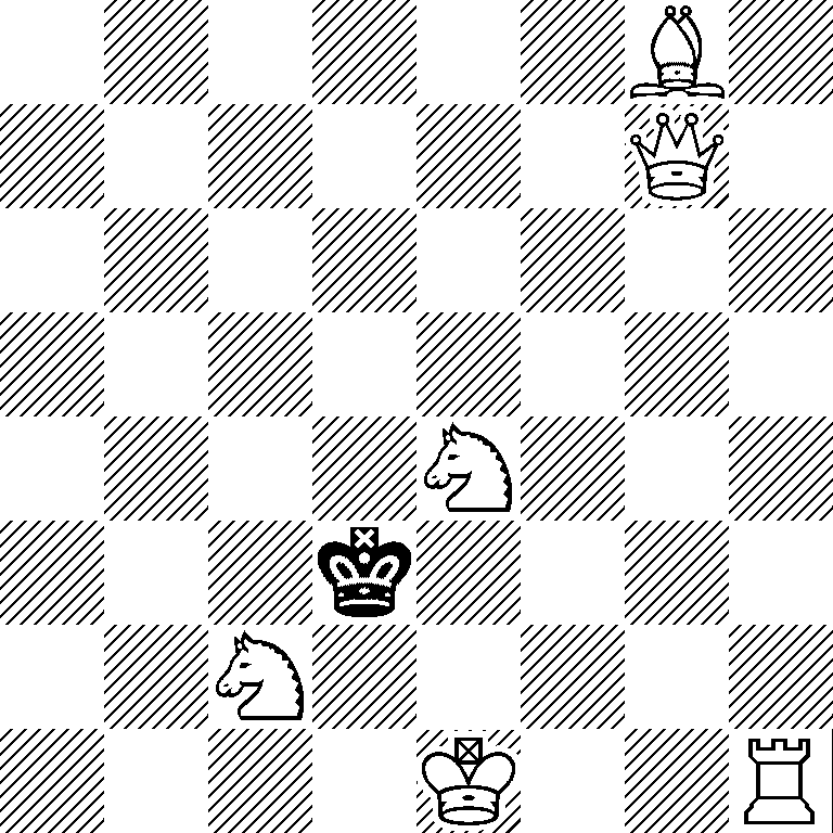 6B1/6Q1/8/8/4N3/3k4/2N5/4K2R