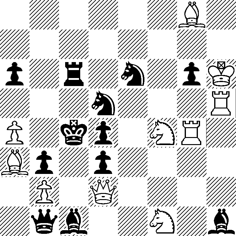 6B1/8/p1r1n1pK/3n3R/P1kp1NR1/Bp1p4/1P1Q4/1qb2N1b