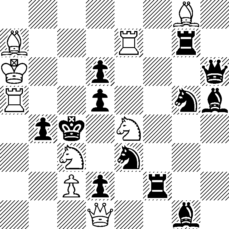 6B1/B3R1r1/K2p3q/R2p2nb/1pk1N3/2N1n3/2Pp1r2/3Q2b1