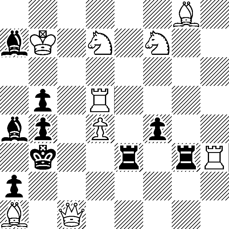 6B1/bK1N1N2/8/1p1R4/bp1P1p2/1k2r1rR/p7/B1Q5