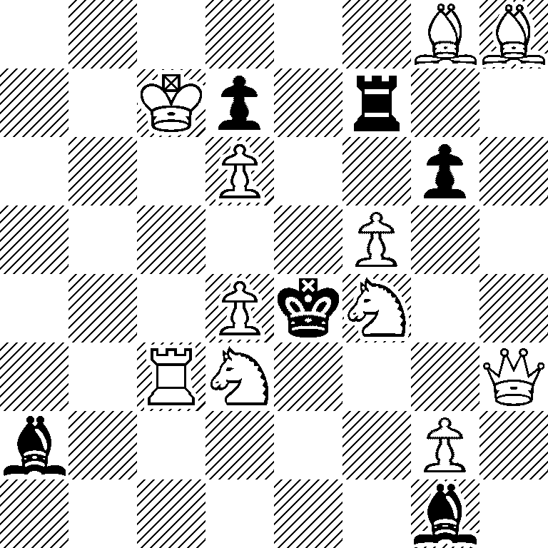 6BB/2Kp1r2/3P2p1/5P2/3PkN2/2RN3Q/b5P1/6b1