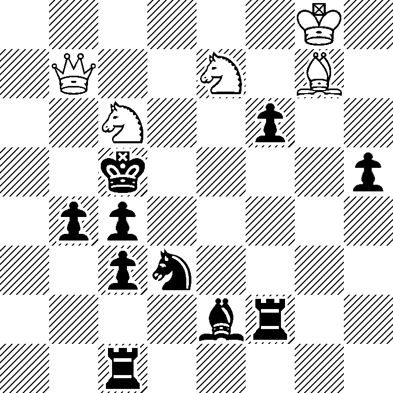 6K1/1Q2N1B1/2N2p2/2k4p/1pp5/2pn4/4br2/2r5