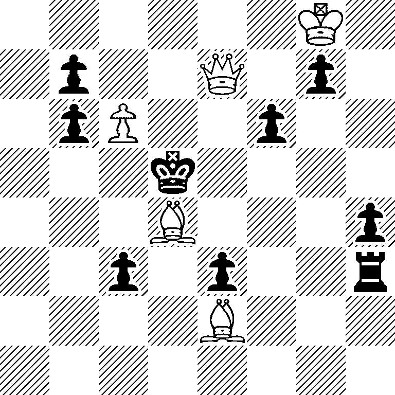 6K1/1p2Q1p1/1pP2p2/3k4/3B3p/2p1p2r/4B3/8