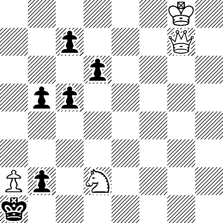 6K1/2p3Q1/3p4/1pp5/8/8/Pp1N4/k7