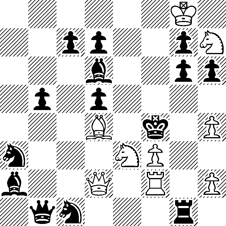 6K1/2pp2pN/3b2pp/1p1p4/3B1k1P/n3NP2/b2Q1R1P/1qn3r1