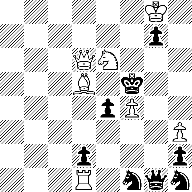 6K1/6p1/3QN3/3B1k2/4pP2/7P/3p3p/3R1nqn