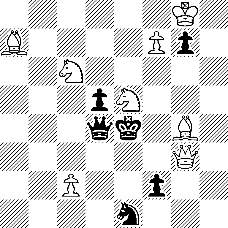 6K1/B4Pp1/2N5/3pN3/3qk1B1/6Q1/2P2p2/4n3