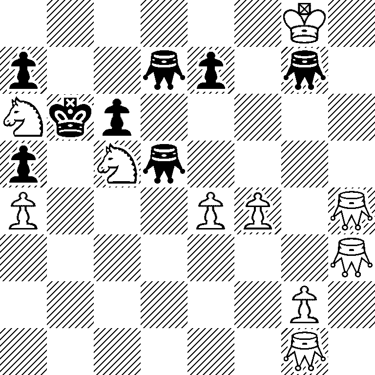 6K1/p2*2qp1*2q1/Skp5/p1S*2q4/P3PP1*2Q/7*2Q/6P1/6*2Q1