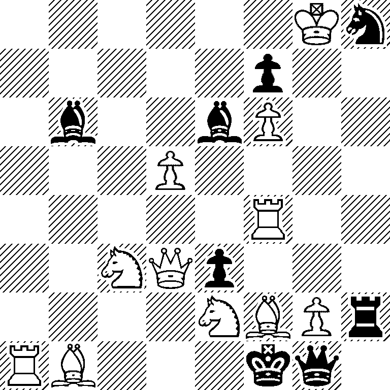 6Kn/5p2/1b2bP2/3P4/5R2/2NQp3/4NBPr/RB3kq1
