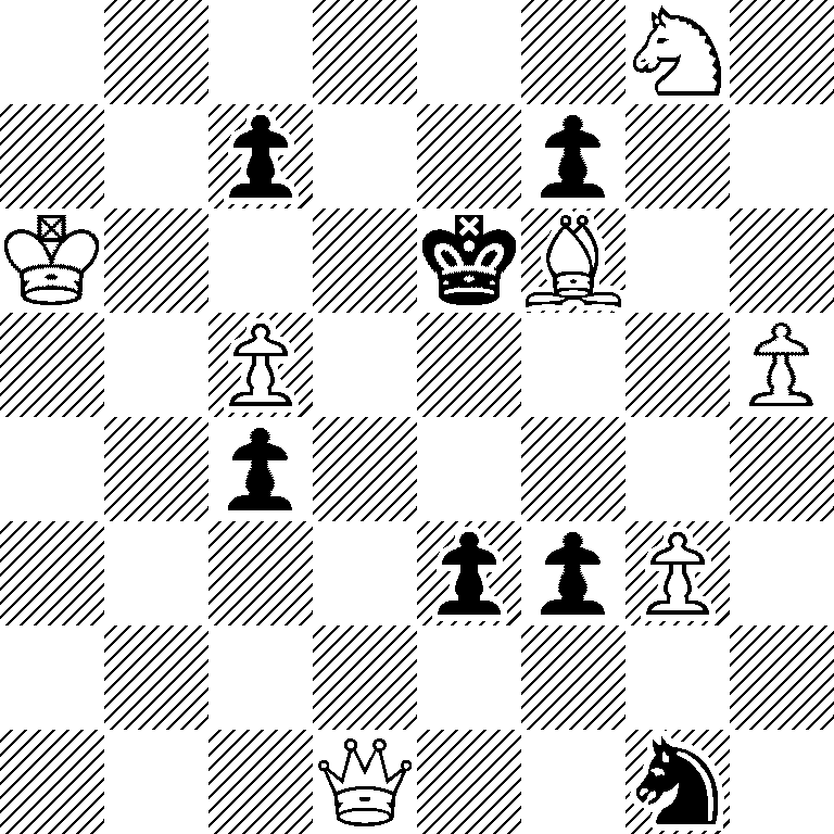 6N1/2p2p2/K3kB2/2P4P/2p5/4ppP1/8/3Q2n1