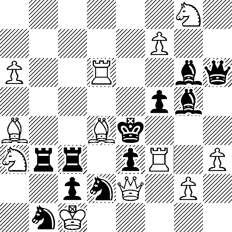 6N1/5P2/P2R2bq/5pb1/B2Bk3/Nrr1pR1P/2pnQ1P1/1nK5