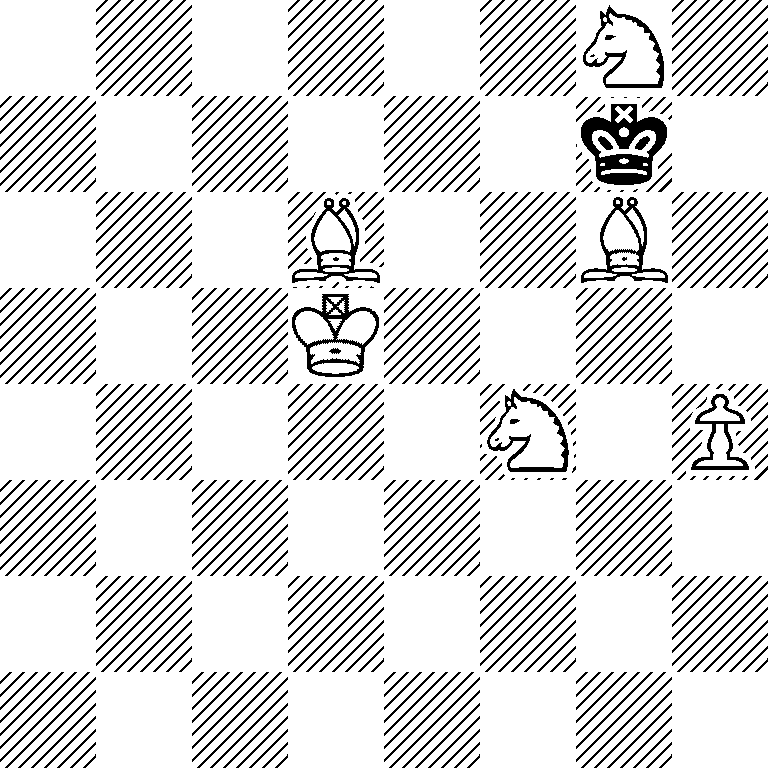 6N1/6k1/3B2B1/3K4/5N1P/8/8/8