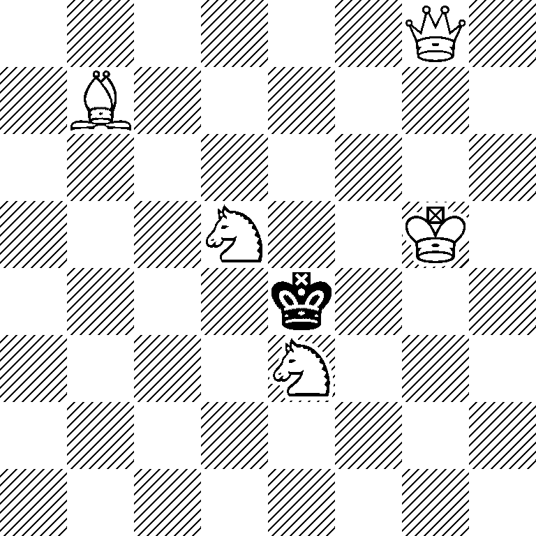 6Q1/1B6/8/3N2K1/4k3/4N3/8/8