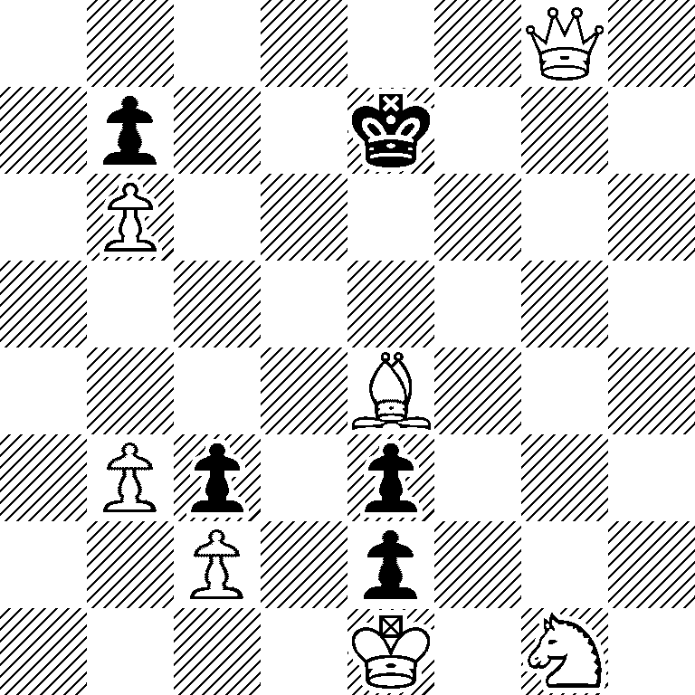 6Q1/1p2k3/1P6/8/4B3/1Pp1p3/2P1p3/4K1N1