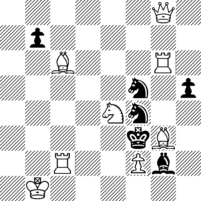 6Q1/1p6/2B3R1/5n1p/4Nn2/5kB1/2R2Pb1/1K6