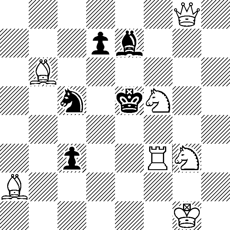 6Q1/3pb3/1B6/2n1kN2/8/2p2RN1/B7/6K1