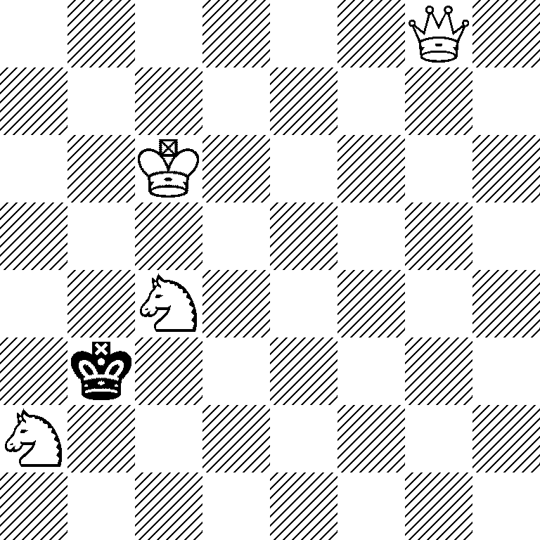 6Q1/8/2K5/8/2N5/1k6/N7/8