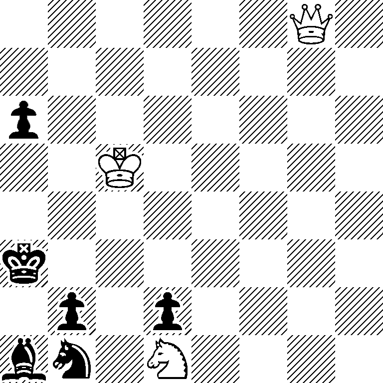 6Q1/8/p7/2K5/8/k7/1p1p4/bn1N4