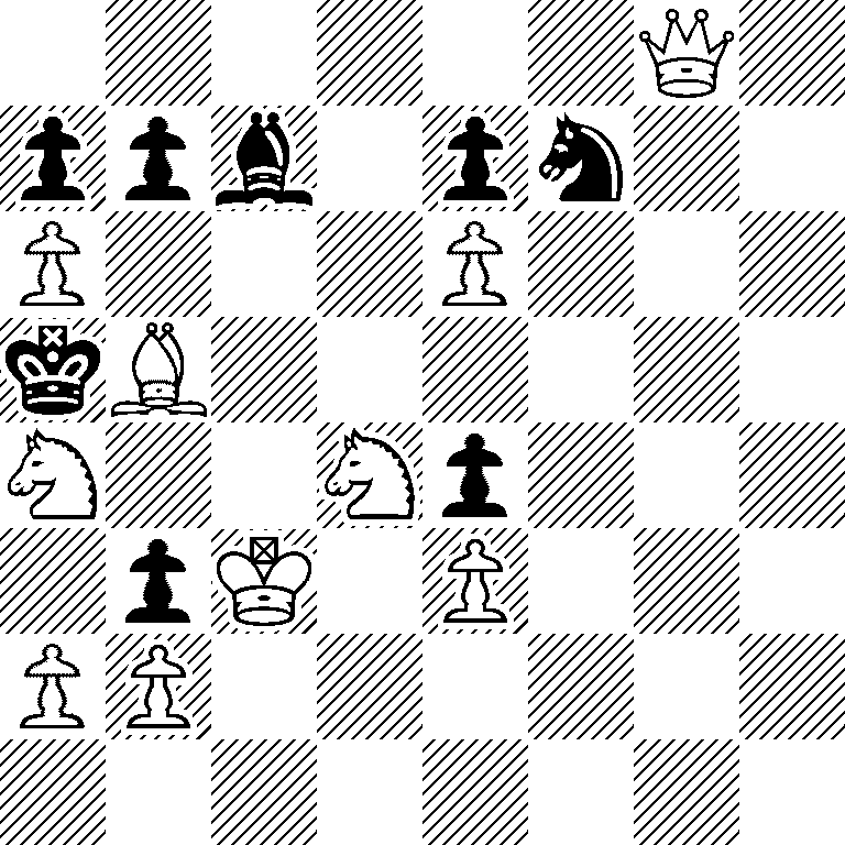 6Q1/ppb1pn2/P3P3/kB6/N2Np3/1pK1P3/PP6/8