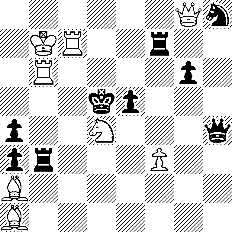 6Qn/1KR2r2/1R4p1/3kp3/p2N3q/pr3P2/B7/B7