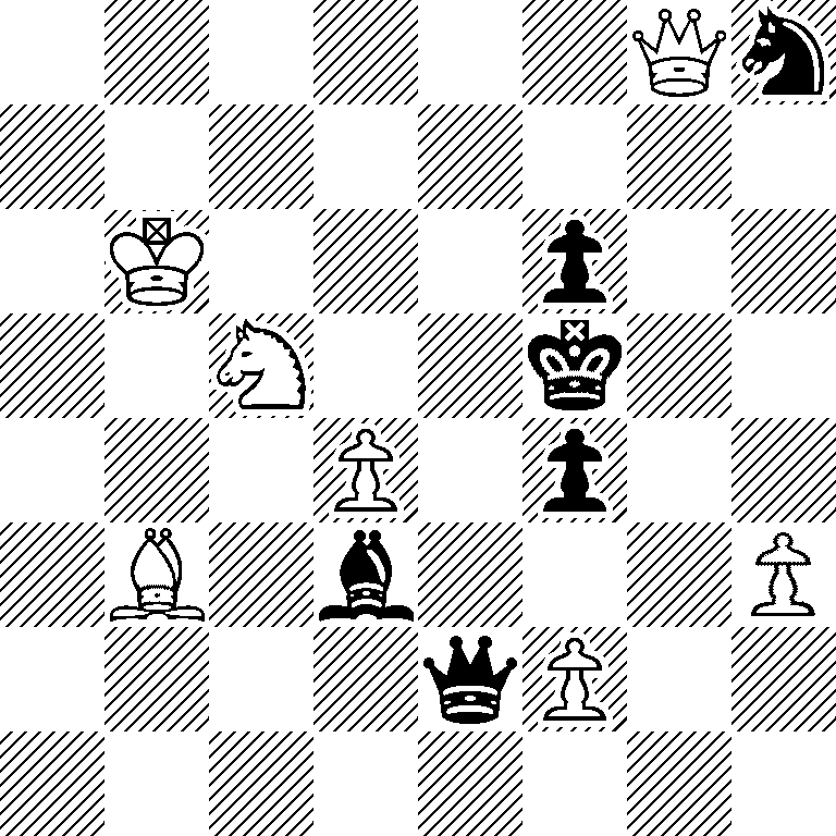 6Qn/8/1K3p2/2N2k2/3P1p2/1B1b3P/4qP2/8