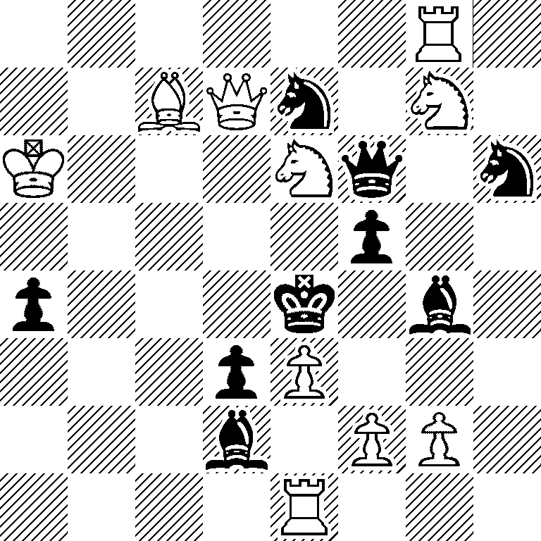 6R1/2BQn1N1/K3Nq1n/5p2/p3k1b1/3pP3/3b1PP1/4R3