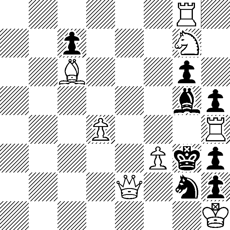 6R1/2p3N1/2B3p1/6bp/3P3R/5Pkp/4Q1np/7K