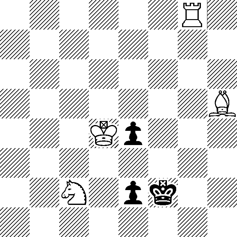 6R1/8/8/7B/3Kp3/8/2N1pk2/8