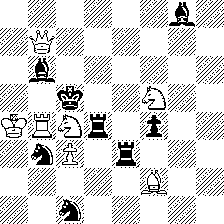 6b1/1Q6/1b6/2k2N2/KRNr1p2/1nP1r3/5B2/2n5