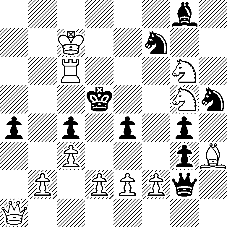 6b1/2K2n2/2R3N1/3k2Nn/p1p1p1p1/2P3pB/1P1PPPq1/Q7