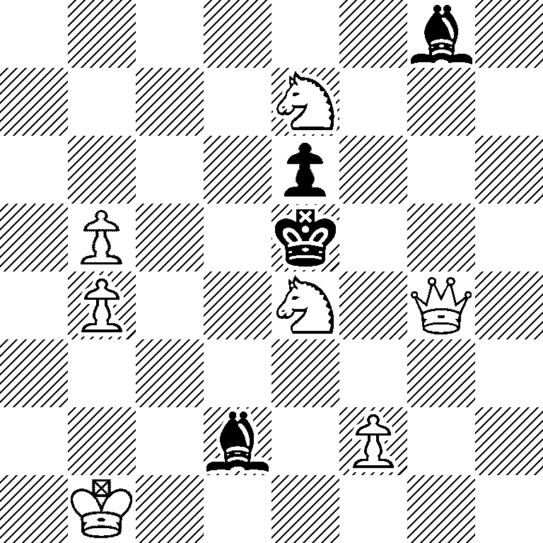 6b1/4N3/4p3/1P2k3/1P2N1Q1/8/3b1P2/1K6